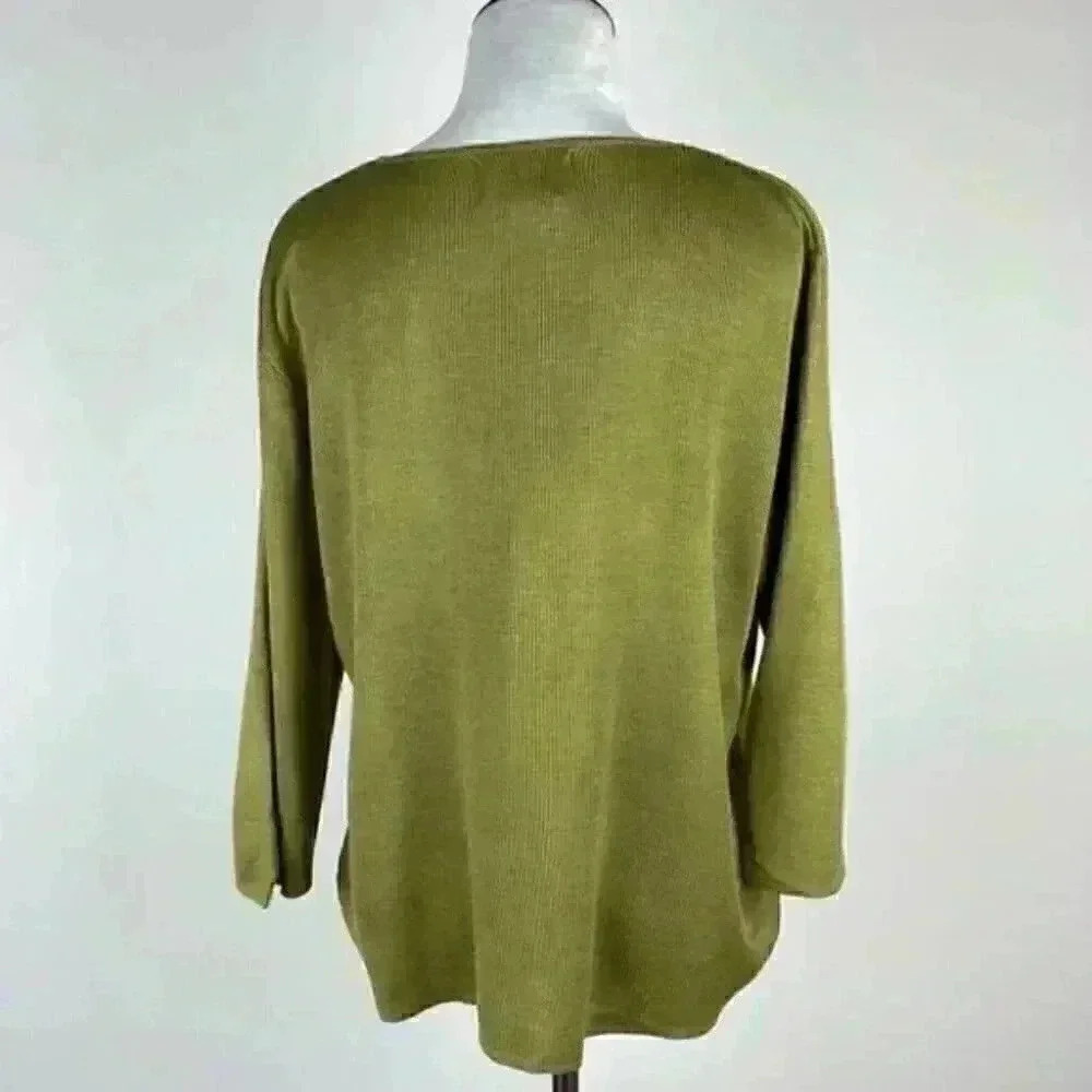 Requirements sweater PM green ribbed 3/4 sleeve - Picture 5 of 8